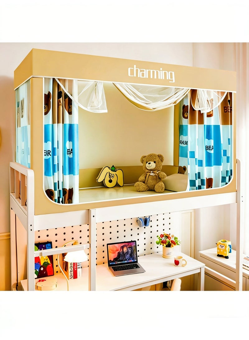 عربست السرير مظلمة الخيام ستارة الإظلام السرير الفردي خيمة ستارة التظليل الطلاب قماش السرير مظلمة البعوض شبكة حماية الخصوصية للطلاب النوم - Image 1